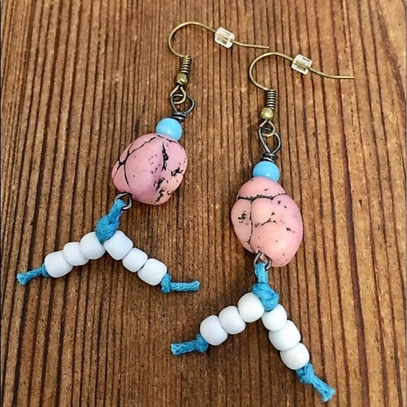 Hand Crafted Jewelry - 💗5 For $25💗 Ladies Pink Turquoise Earrings